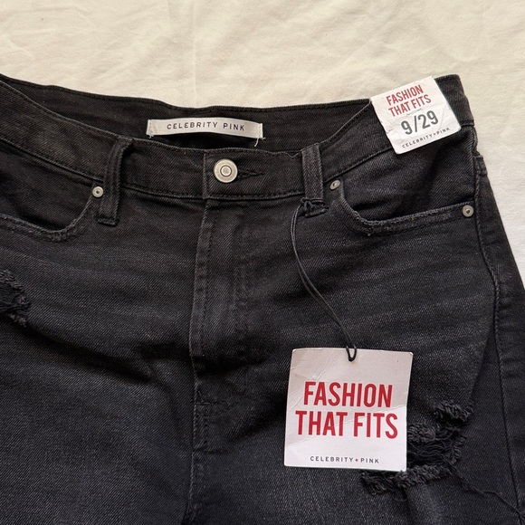 Celebrity Pink Black Jean Shorts - Picture 3 of 7